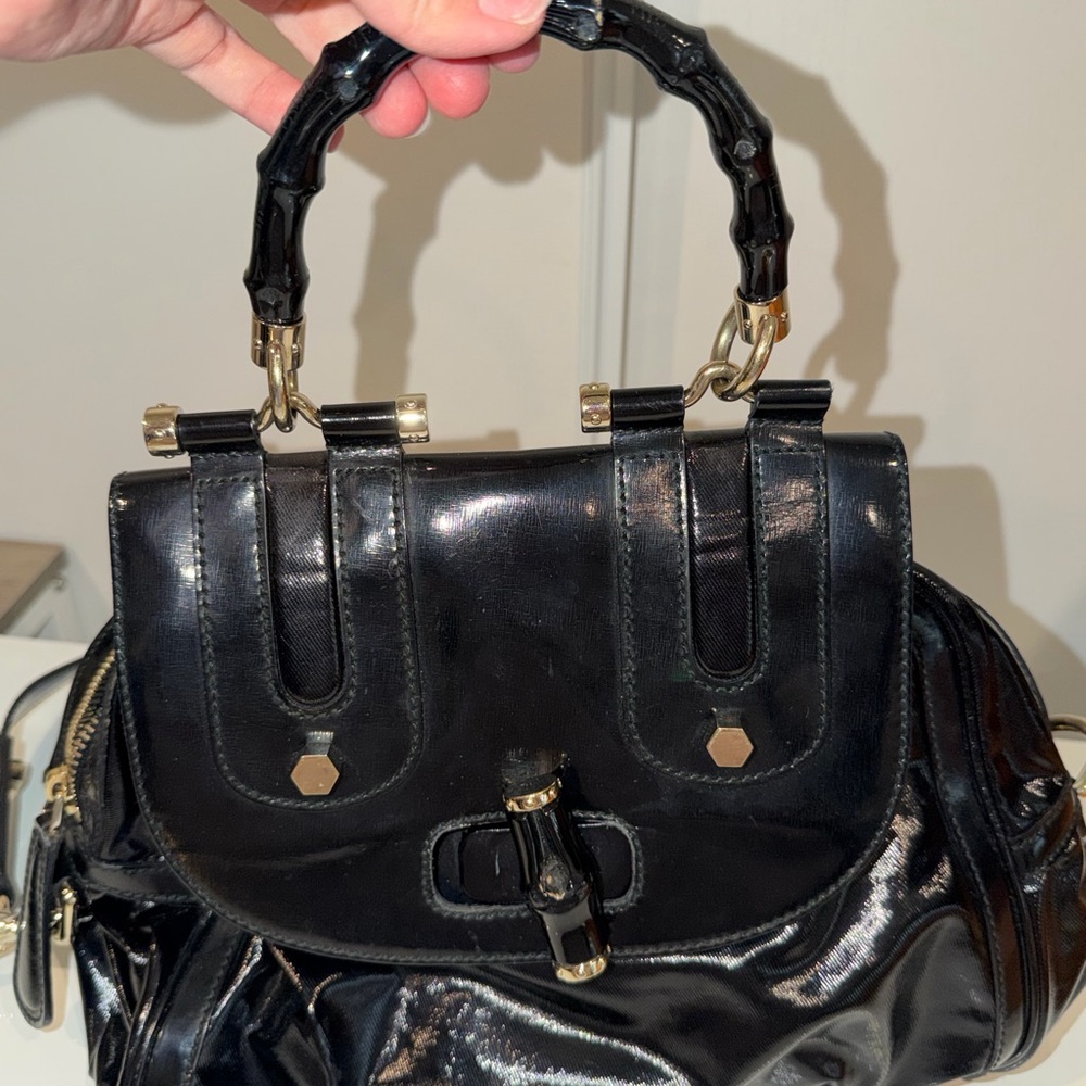 Gucci Bamboo Black Handbag